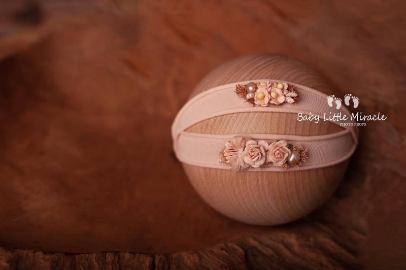 Pfirsich Baby Stirnband, Stirnband Lachs, Photo Prop, Neugeborenen Raffhalter, Accessoire, Baby-Dusche-Geschenk von babylittlemiracle