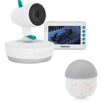 babymoov Video-Babyphone Yoo-Moov + Nachtlicht Squeezy weiß/grau Gratis von babymoov