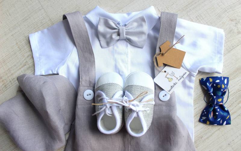 Taufset Für Jungen, Bettwäsche, Taufe, Graue Leinen Outfits, Outfit Baby Boy, Taufe Leinen, Sommer Outfit, Kleidung Jungen von babypullover