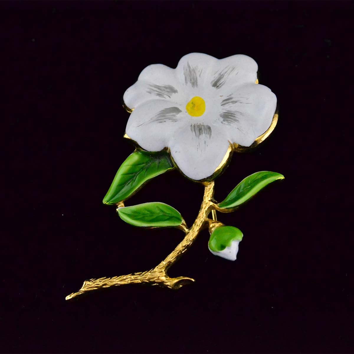 Gold Emailliert Weiß Gänseblümchen Brosche Oder Pin - Vintage Kostüm Schmuck Signiert Rafaelian Mid Century 1960Er Jahre Gold Emailliert Weiß Gänseblümchen Brosche Oder Pin - Vintage Kostüm Schmuck Signiert Rafaelian Mid Century 1960Er Jahre von backstashandbygones
