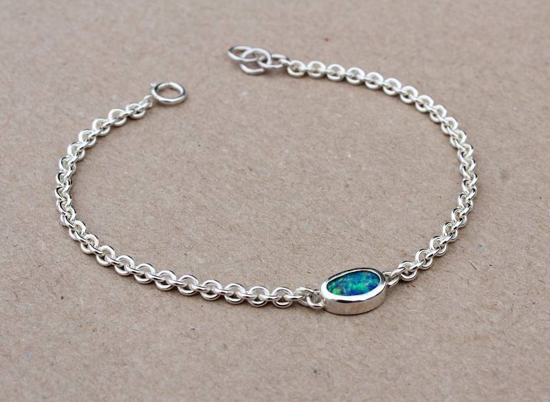 925Er Silber Armkettchen Mit Opal von badenmueller