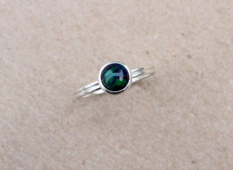 935Er Silberring Mit Schwarzem Opal von badenmueller