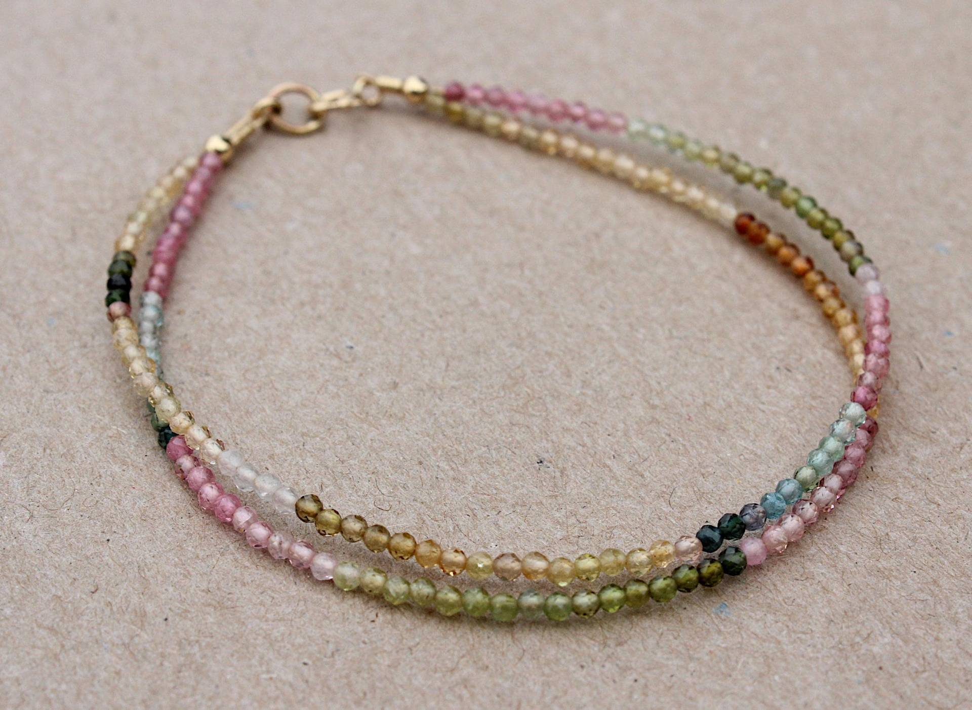 Armkettchen Aus Turmalinen Mit 750Er Gelbgoldverschluss von badenmueller