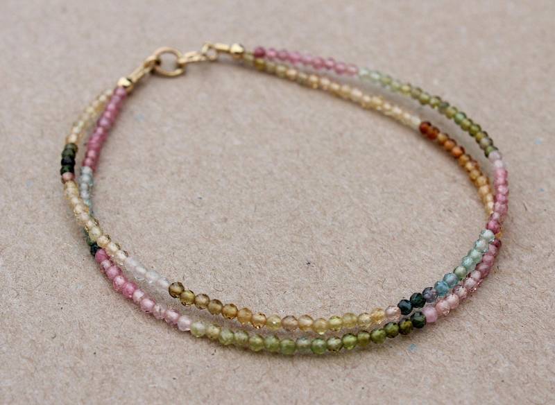 Armkettchen Aus Turmalinen Mit 750Er Gelbgoldverschluss von badenmueller