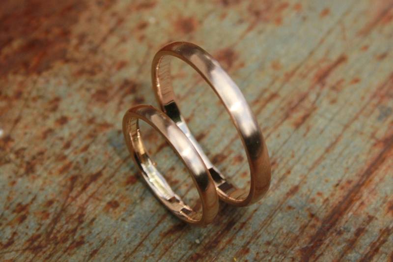 Eheringe 585Er Rotgold Abgerundet von badenmueller