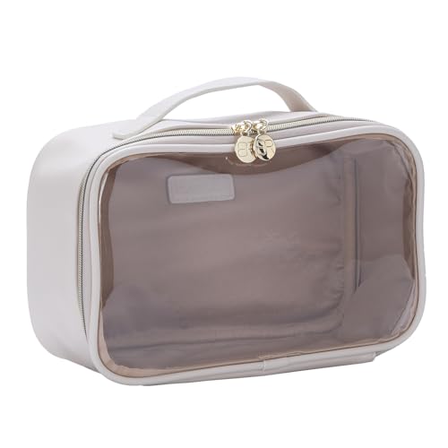 bagINBAG QIANPA Reise-Make-up-Tasche, Organizer, transparente Kosmetiktasche für Mädchen, Organizer-Tasche für Zubehör, Weiss/opulenter Garten, Large von bagINBAG QIANPA