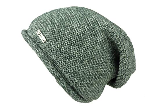 ACHTI I Damen Mütze I Longbeanie I Rund-strick ohne Bommel I leicht gefüttert I lange Passform I Beanie Damenmütze I moderne Farben (grau meliert) von bags & more