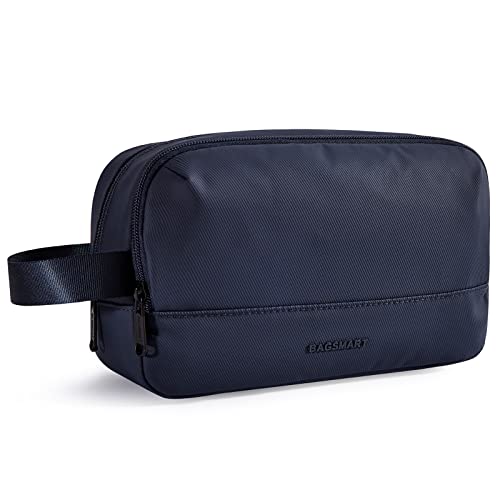 Kulturtasche für Männer, BAGSMART Herren Reise Kulturtasche, Wasserabweisendes Dopp Kit für Reisen, Leichte Rasiertasche Passend für vollwertige Toilettenartikel (Blau) von bagsmart