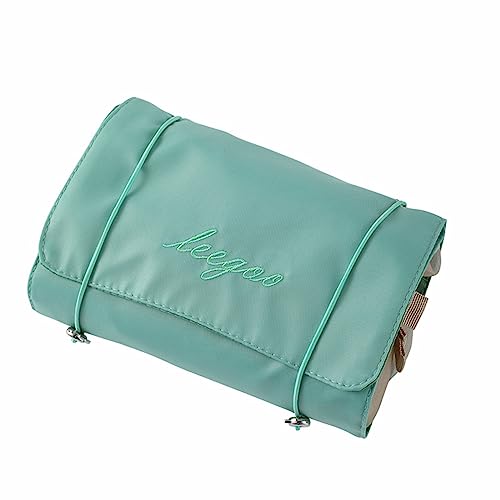 bainuote Kosmetiktasche Damen 4in1 Abnehmbar Wash Bag Kulturbeutel wasserdichte Kulturtasche mit großem Fassungsvermögen (Polyester, Grün) von bainuote