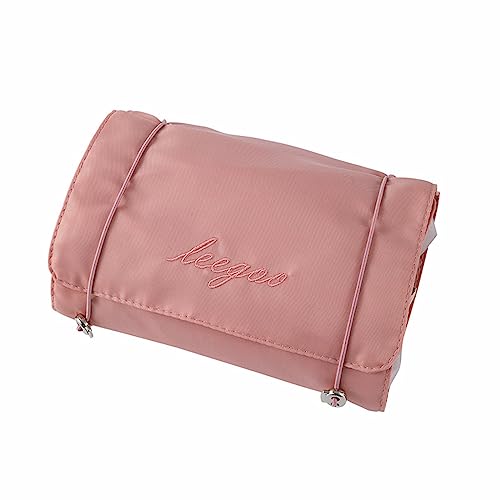 bainuote Kosmetiktasche Damen 4in1 Abnehmbar Wash Bag Kulturbeutel wasserdichte Kulturtasche mit großem Fassungsvermögen (Polyester, Pink) von bainuote