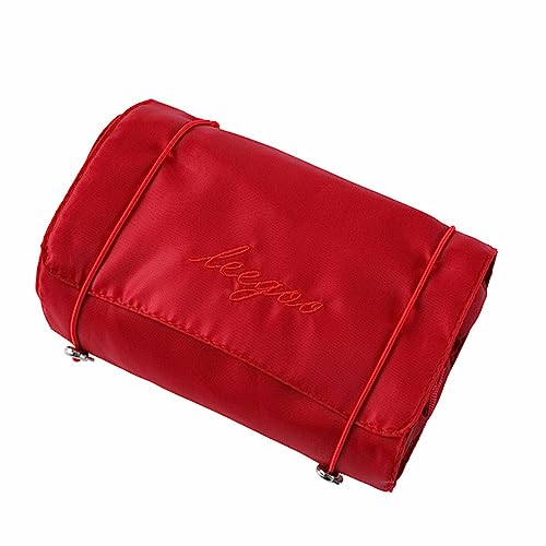 bainuote Kosmetiktasche Damen 4in1 Abnehmbar Wash Bag Kulturbeutel wasserdichte Kulturtasche mit großem Fassungsvermögen (Polyester, Rot) von bainuote