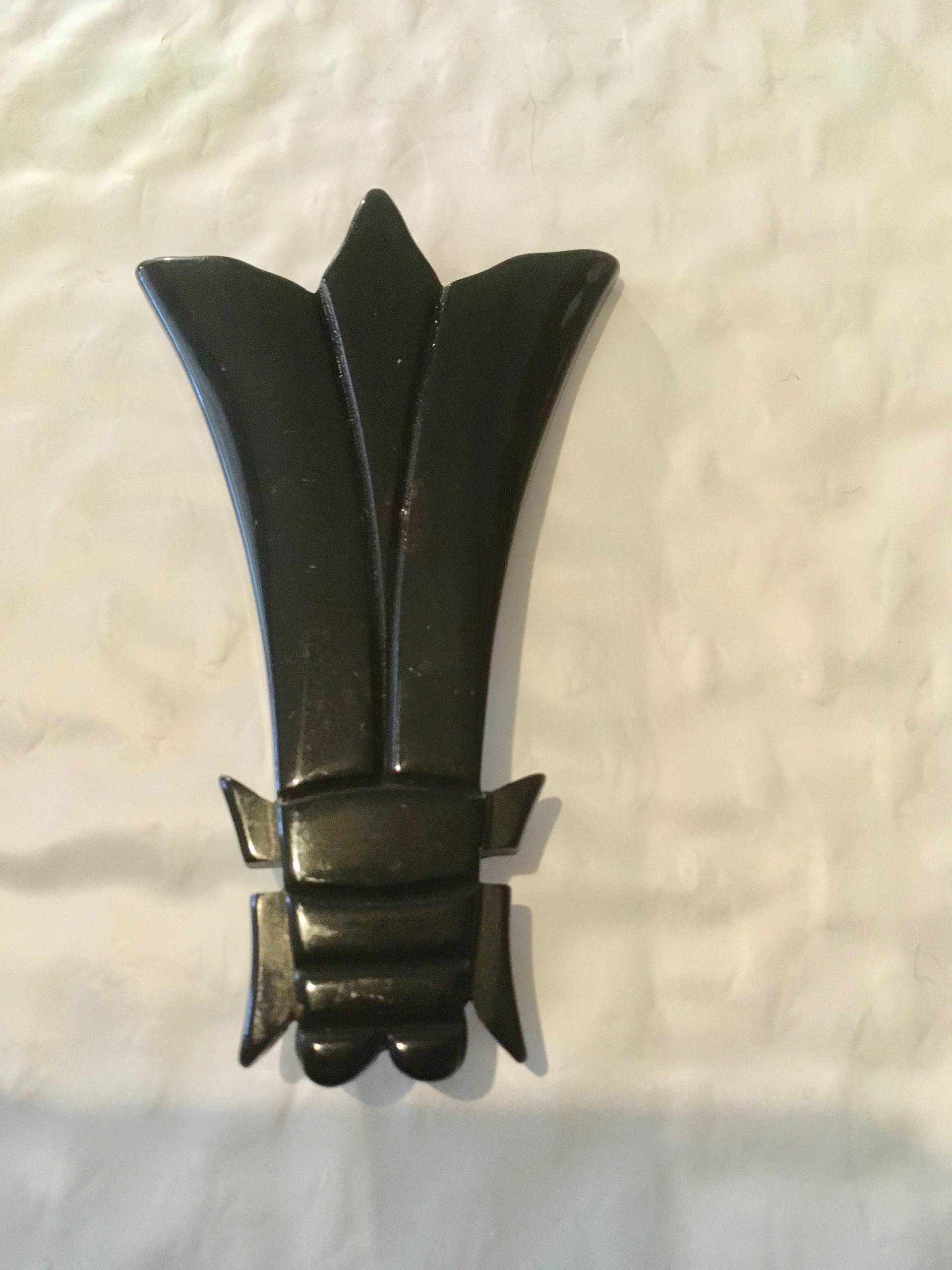 Cicada Cigale Bug Französisch Galalith Pin Brosche Viel Glück von bakelitecache