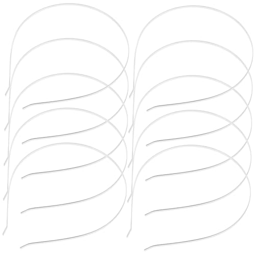 Balacoo 10 Stück Haarreifen Silber Damen Mädchen Haarschmuck DIY Stirnband Vielseitig Schmuck Befestigen für Hochzeit Party Festliche Anlässe von balacoo