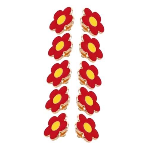 Balacoo 10 Stück Rote Blumen Broschen Anstecknadeln für Damen Leichte Langlebige Blüten Pins als Modisches Accessoire für Kleidung Taschen Hüte Vielseitig Kombinierbar bei Hochzeit von balacoo