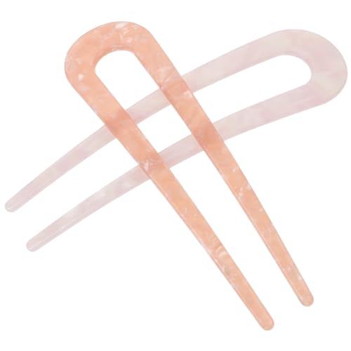Balacoo 2 Stück Praktische U Förmige Haarnadeln in Rosa und Rot Haarschmuck Deko für Hochzeit Party und Alltag Langlebiges Material Eleganter Dutt und Steckstab für Damen von balacoo