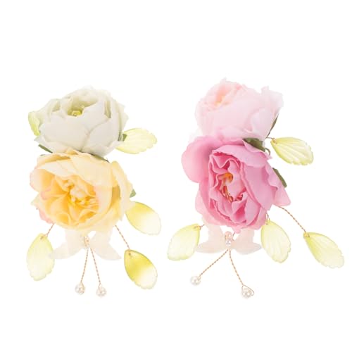 Balacoo 2 Stück Teiliges Haarschmuck Blumen Haarspangen Vintage Stil Langlebig Hochzeit Braut Zubehör Gelb Grün Rosa für Damen Traditionelle Haarklammern für Festliche Anlässe Balacoo 2 Stück Teiliges Haarschmuck Blumen Haarspangen Vintage Stil Langlebig Hochzeit Braut Zubehör Gelb Grün Rosa für Damen Traditionelle Haarklammern für Festliche Anlässe von balacoo