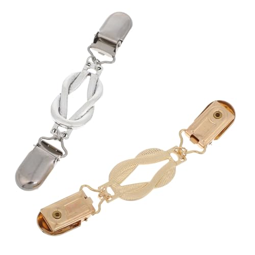 Balacoo 2 Stück Vintage Cardigan Clips Robuste Legierung Vielseitige Strickjacken und Schalverschlüsse für Damen Einfach zu Befestigen Geeignet für Kragen Schals und Umhänge von balacoo