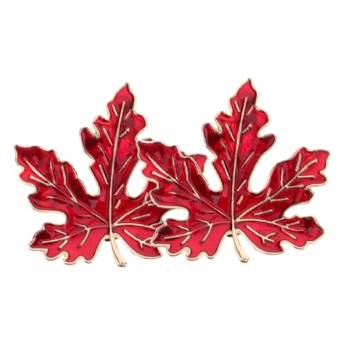Balacoo 2 Stück Vintage Maple Leaf Broschen für Damen Metall Anstecknadeln mit Ahornblatt Design Dekorative Kleidungspins für Blazer Schal und Hut Herbst Accessoires von balacoo