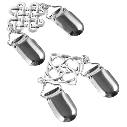 Balacoo 2 Stück Vintage Pullover Clips Damen aus Metall Leichte Strickjackenclips mit Filigranem Design Vielseitig als Kragen oder Schalverschluss Langlebig und für Eleganten Look von balacoo