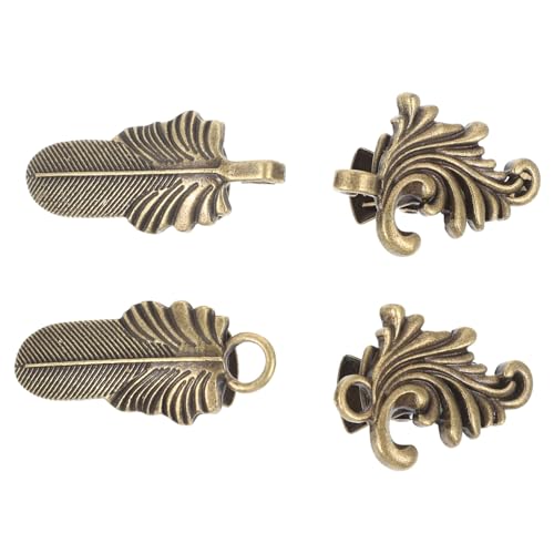 Balacoo 2 Stück Vintage Sweater Clips aus Metall Robuste Cardigan Clips mit Retro Blumen und Vielseitige Verschlussclips für Offene Jacken Schals und Blusen Praktische Mode Accessoires von balacoo