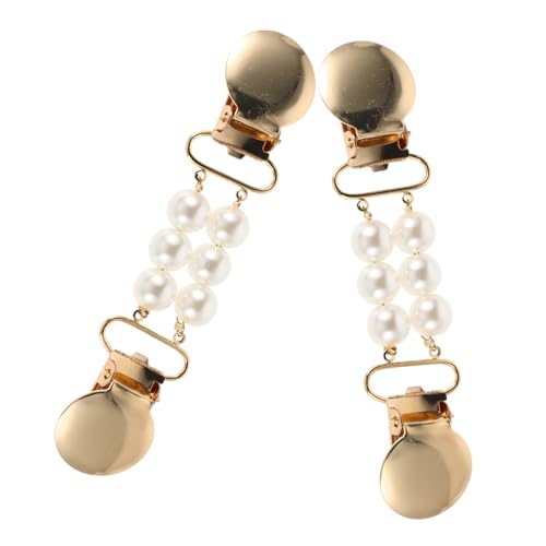 Balacoo 2 Stück Vintage Sweater Shawl Clips mit Perlen für Damen Cardigan und Schal Dekorative und Robuste Broschen Vielseitig Einsetzbar für Strickjacken und Kleidung Elegant für Alltag von balacoo