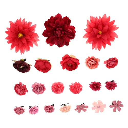 Balacoo 21 Stück Boho Blüten Haarklammern Teilig Vielseitige Haarspangen und Anstecker für Braut Strand Hochzeit Party Damen und Mädchen Dekorative Haaraccessoires mit Blumenmotiv von balacoo