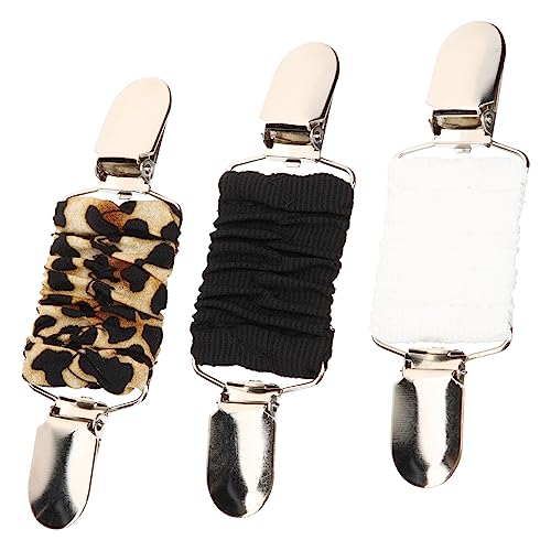 Balacoo 3 Stück Teiliges Damen Cardigan Clips Strickjacken und Kleiderclips in und Leopardenmuster Vielseitige Taillenfixierung für Pullover Schals Blusen und Kleider Einfach zu von balacoo
