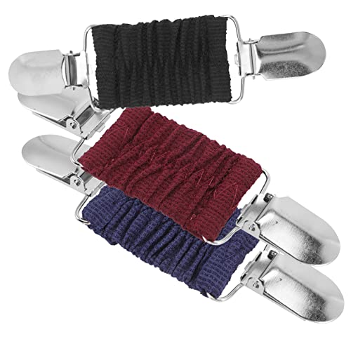 Balacoo 3 Stück Teiliges Elastische Cardigan Clips aus Legiertem Material Sicherer Verschluss für Offene Strickjacken Vielseitige Accessoires in Schwarz und Weinrot Rutschfest und Einfach von balacoo