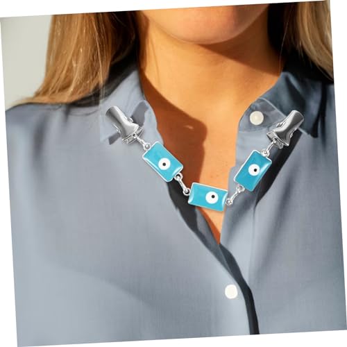 Balacoo 4 Stck Teiliges Metall Kleidung Clips Evil Eye Design Robuste Shawl Clips für Cardigan Pullover Kleid und Bluse Einfache Anwendung Kragen Accessoires für Damen von balacoo