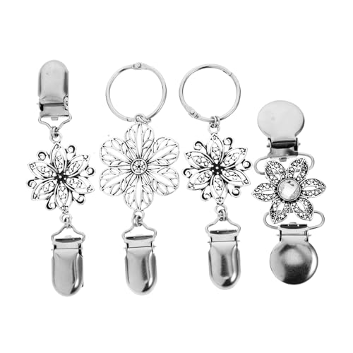 Balacoo 4 Stück Retro Pullover Clips aus Langlebiger Legierung Vielseitige Cardigan Schal Clips für Damen Klassisch Minimalistische Broschen für Formelle und Anlässe Einfach Anzubringen von balacoo