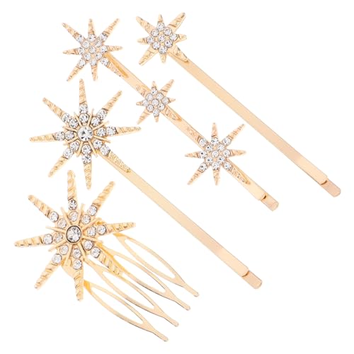 Balacoo 4 Stück Teiliges Haarklammern aus Metall mit Funkelnden Strasssteinen Haarschmuck Spangen für Damen und Mädchen Dekorative Haarspangen für Hochzeit Party und Alltag von balacoo