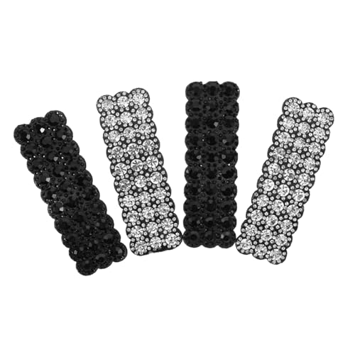 Balacoo 4 Stück Teiliges Rechteckige Haarspangen mit Funkelnden Kristallen Haarschmuck Accessoires für Damen und Mädchen Sicherer für Hochzeit Party und Alltag von balacoo