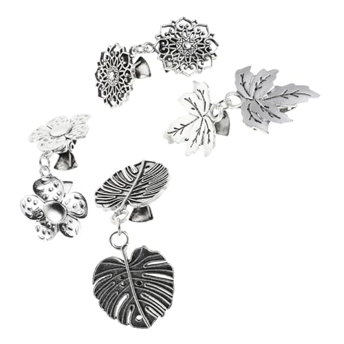 Balacoo 4 Stück Vintage Cardigan Clips Damen Schalclip aus Legierung Blumenmotiv Vielseitiger Pullover und Mantelverschluss für Kleidungsschutz bei Lockeren Tops von balacoo