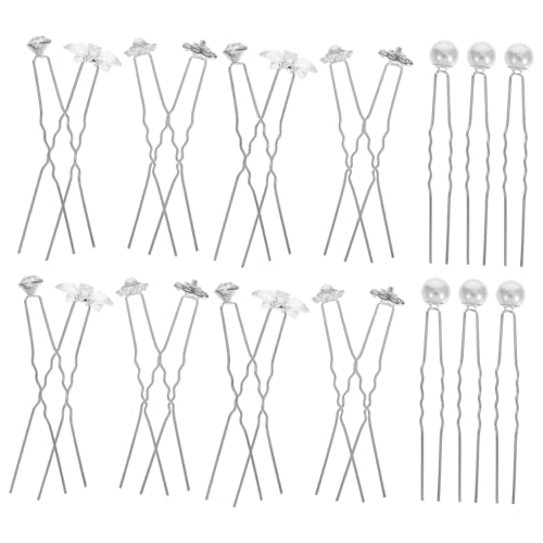 Balacoo 40 Stück Hochzeit Haarnadeln Teilig U Förmig Braut Haarschmuck mit Perlen Strasssteinen Langlebige Blumen Haarklammern für Brautjungfern und Festliche Anlässe von balacoo