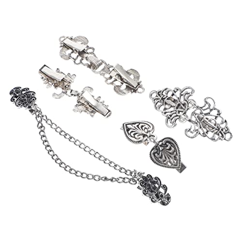 Balacoo 5 Stück Teiliges Vintage Strickjacken Verschlussclip mit Floralem Design Langlebiger Umhang Clip für Damen Eleganter Kragen und Schalhalter Vielseitig für Pullover Kleider Schals von balacoo