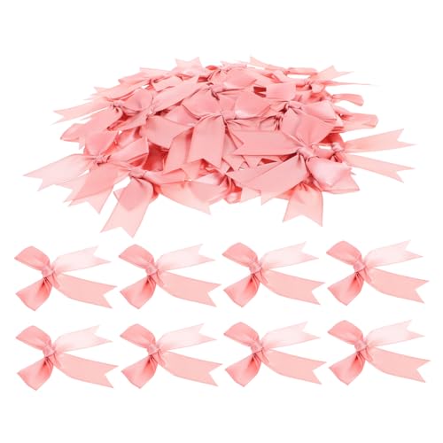 Balacoo 50 Stück Haarspangen Schleifen Rosa Satinbänder Handgefertigt Leicht Langlebig für Frauen Mädchen Hochzeit Shower DIY Haarschmuck Partydekoration von balacoo