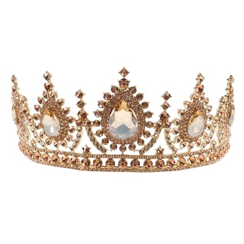 Balacoo Barock Brautkrone Strass Tiara Damen Hochzeit Haarschmuck Stirnband Luxus Kopfschmuck für Brautjungfer und Festlichkeiten von balacoo