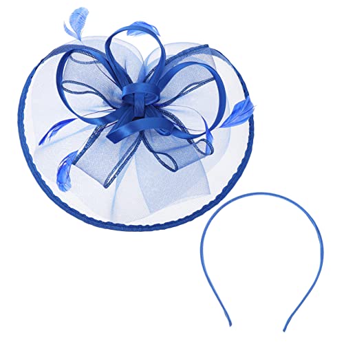 Balacoo Blauer Fascinator Hut mit Quill Mesh Stirnband für Damen Eleganter Kopfschmuck für Hochzeiten Teepartys und Festliche Anlässe Leichter und Langlebiger Netz Haarreif von balacoo