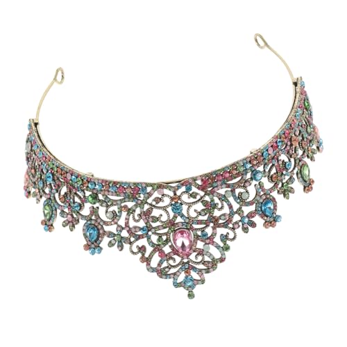 Balacoo Braut Haarschmuck mit Strasssteinen Barock Tiara Stirnband für Hochzeit Party und Abschlussball Eleganter Haarschmuck für Bräute und Festliche Anlässe von balacoo