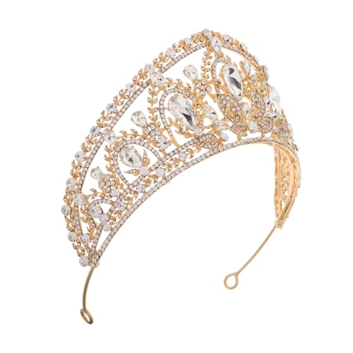 Balacoo Braut Tiara mit Strass Verstellbare Krone für Damen Funkelnder Kopfschmuck für Hochzeit Geburtstag Prinzessin Brautaccessoire Komfortabel und Elegant von balacoo