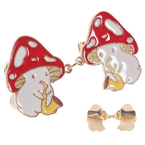 Balacoo Cartoon Pilz Brosche Anstecker Clip für Damen Leichter und Robuster Cardigan Kragenclip Wiederverwendbarer Modischer Sweater Schmuck für Kleider Schals und Freizeitkleidung von balacoo