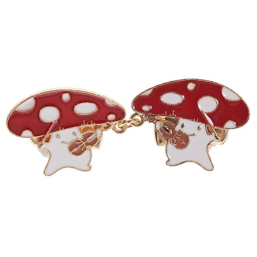 Balacoo Cartoon Pilz Brosche Clip aus Robustem Legierungs Süßer Cardigan Kragenclip Stabiler Schalhalter für Mädchen Langlebiges Mode Accessoire für Kleidung von balacoo