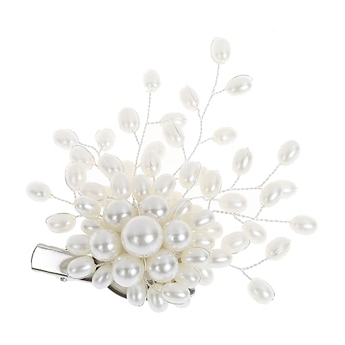 Balacoo Damen Brosche mit Künstlichen Perlen Silberfarbener Blumenstrauß Anstecker Kleid Schmuck Langlebig Korrosionsbeständig für Hochzeit Party Ball von balacoo