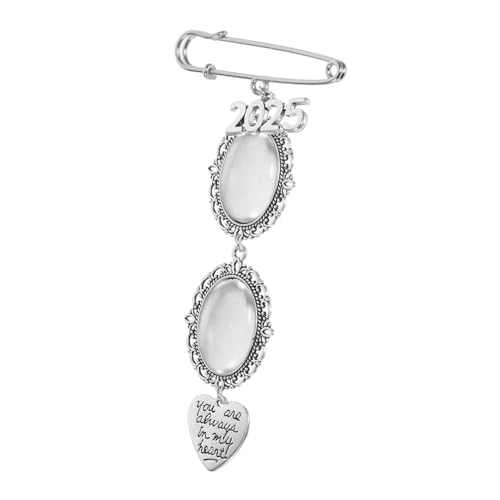 Balacoo Graduation Tassel Charm Herzförmiger Fotoanhänger Brosche DIY Schmuck für Abschlussfeiern Vielseitige Anstecknadel Abschlusskappen Zubehör von balacoo