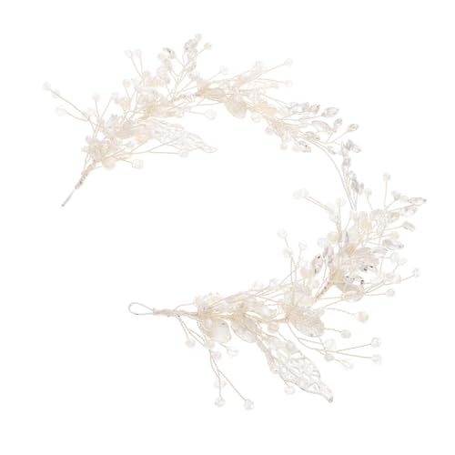 Balacoo Handgefertigte Perlen Haarspange mit Blattdesign Langlebige Zinklegierung Eleganter Braut Haarschmuck für Damen für Hochzeit und Brautjungfern Luxuriöses Accessoire von balacoo