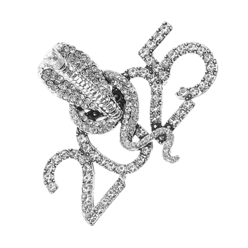 Balacoo Jahr der Schlange Brosche Vintage Tier Anstecknadel mit Strass Damen Schmuck für Kleidung Pullover Feier zum Chinesischen Neujahr von balacoo