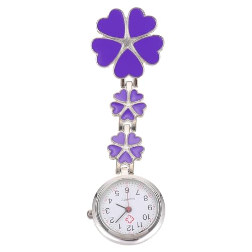 Balacoo Krankenschwester Uhr Blumen Taschenuhr Krankenschwesteruhr Schwesternuhr Digital Quarzwerk Blumen Ansteckuhr Pflegeuhr Geschenke Pflege Pulsuhr Damen Kinder Mädchen Geschenk von balacoo