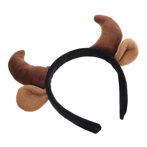 Balacoo Lustiges Kuhhörner Stirnband Haarreif aus Robustem Material zu Haaren für Auftritte Foto Shootings Niedliches Tierohren Accessoire für Mädchen Frauen von balacoo