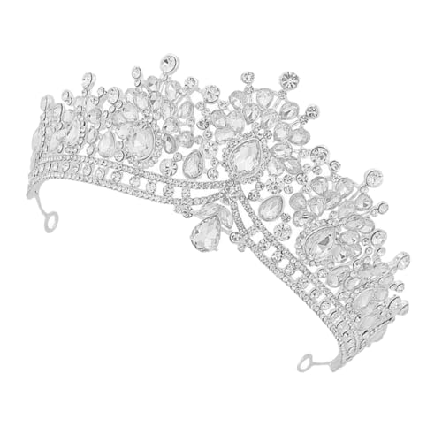 Balacoo Luxuriöse Hochzeitskrone Braut Tiara mit Strass Haarschmuck Damen Haarband Eleganter Kopfschmuck für Hochzeit Feier Braut Styling von balacoo