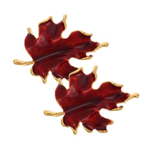 Balacoo Maple Leaf Ohrstecker Damen Herbst Schmuck Ahornblatt Design Rote Ohrringe für Alltag und Feiertage Vielseitige Ohrstecker für Frauen von balacoo